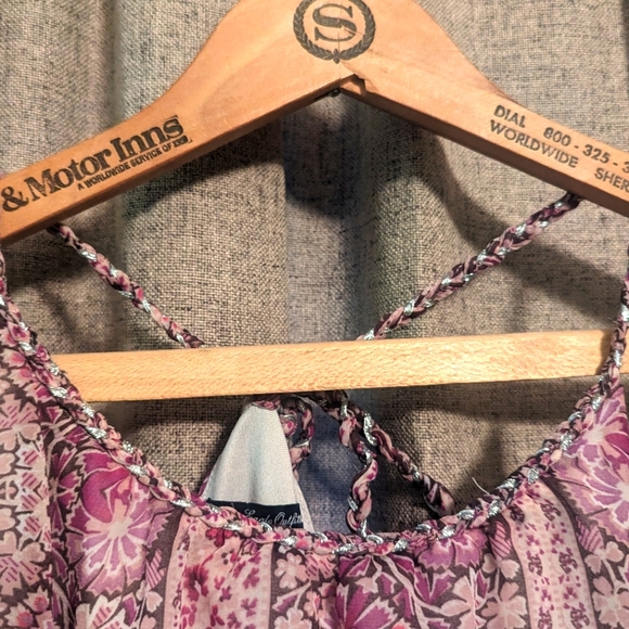 Purple floral pattern maxi dress - Picture 4 of 5